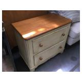 Wooden Drexel cabinet w/2 drawer, approx 34x18x30