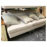 Alan White couch w/cushions, approx 80 inches