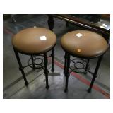 Par of matching metal stools