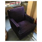Purple upholstered armchair - recently