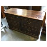 Wooden file cabinet, approx 21x54x32 inches