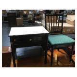 Wooden night stand and matching chair