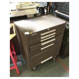 Kennedy metal tool box on wheels, no key
