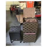 Pair of laundry baskets and stool