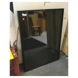 Black shadowbox w/glass, approx 31x31x 2.8 inches