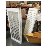 Pair of window shouters, approx 24x59 inches,