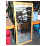 Wall hanging mirror, approx 28x60 inches