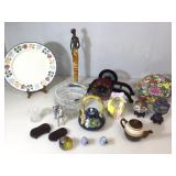 Lot of assorted ceramic, glass, wood and metal