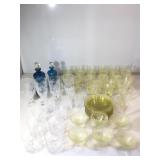 Lot of assorted crystal and glass bar ware