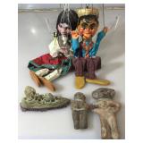 Lot of two primitive terra cotta sculptures, Two