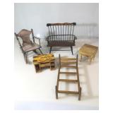 Wooden dollhouse furniture.  11x5.5in Strombecker