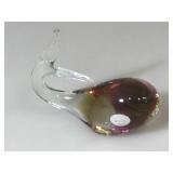 Murano Art glass Whale 6x5in.