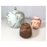 Lot of assorted lidded jars. Chinese Approx 11x9,