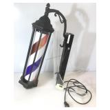 Hanging barbers light w/damage, see pictures for