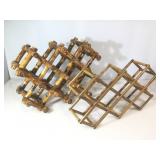 Pair of wooden wine racks