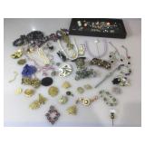 Large amount costume jewelry, parts, and findings