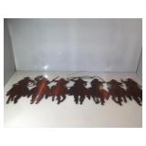 Western 7 Cowboy Laser Cut Metal Wall Art. Cut in