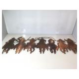 Western 7 Cowboy Laser Cut Metal Wall Art. Cut in