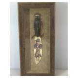 Custom Framed John Wayne Collectible Knife from