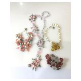 3 lg Chunky necklaces and a bracelet, custom made