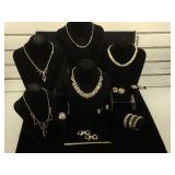 A wow selection of Vintage Rhinestone jewelry,
