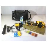 Two 35mm underwater Cameras with accessories and