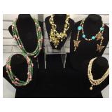 5 costume necklaces, and ryker box