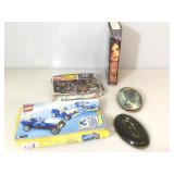 Two Lego Sets. Two vintage  paperweights with