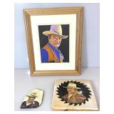 Lot of original John Wayne art By Peter Quiroz.