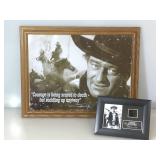 Two John Wayne Art pieces. 35mm Film minicell