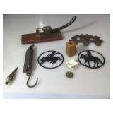 Lot of Cowboy decor MILLER RANCH COIN and vintage