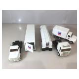 Three Chevron Diecast Trucks by the ERTL Co.