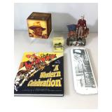 Lot of John Wayne Items. Large Hardcover book,