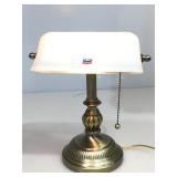 Desk Lamp Approx 14x 10. Tested works. Chevron