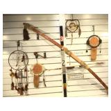 Lot of Native American Decor Items. Bow and