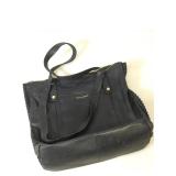 Black leather Tommy Bahama 12 inches tall tote