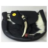 Custom cowhide satchel from Wolf Dog Leather. T
