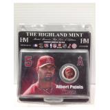 The highland Mint sealed Albert pujols coin