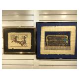 Set of Papyrus Paintings. Ramses II on Chariot