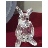 Swarovski Crystal Kangaroo with baby. Approx 2.5H