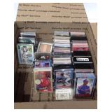 Sports cards in cases