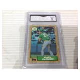 1987 topps mark McGwire rookie gma 8