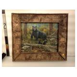 J. Hansel print of Black bear family in birch