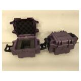Pair of purple Invicta watch boxes - for single