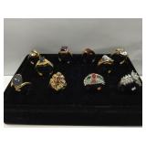 Lot of 10 assorted costume jewelry rings -