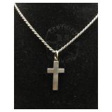 Sterling Silver necklace with cross pendant - 20