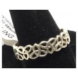 Sterling Silver ring Celtic design - size 7.75