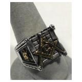 New Stainless Steel Mason ring size 12