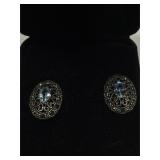 Sterling Silver earrings with Blue Topaz - Match