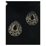 Sterling Silver earrings with Marcasite and
